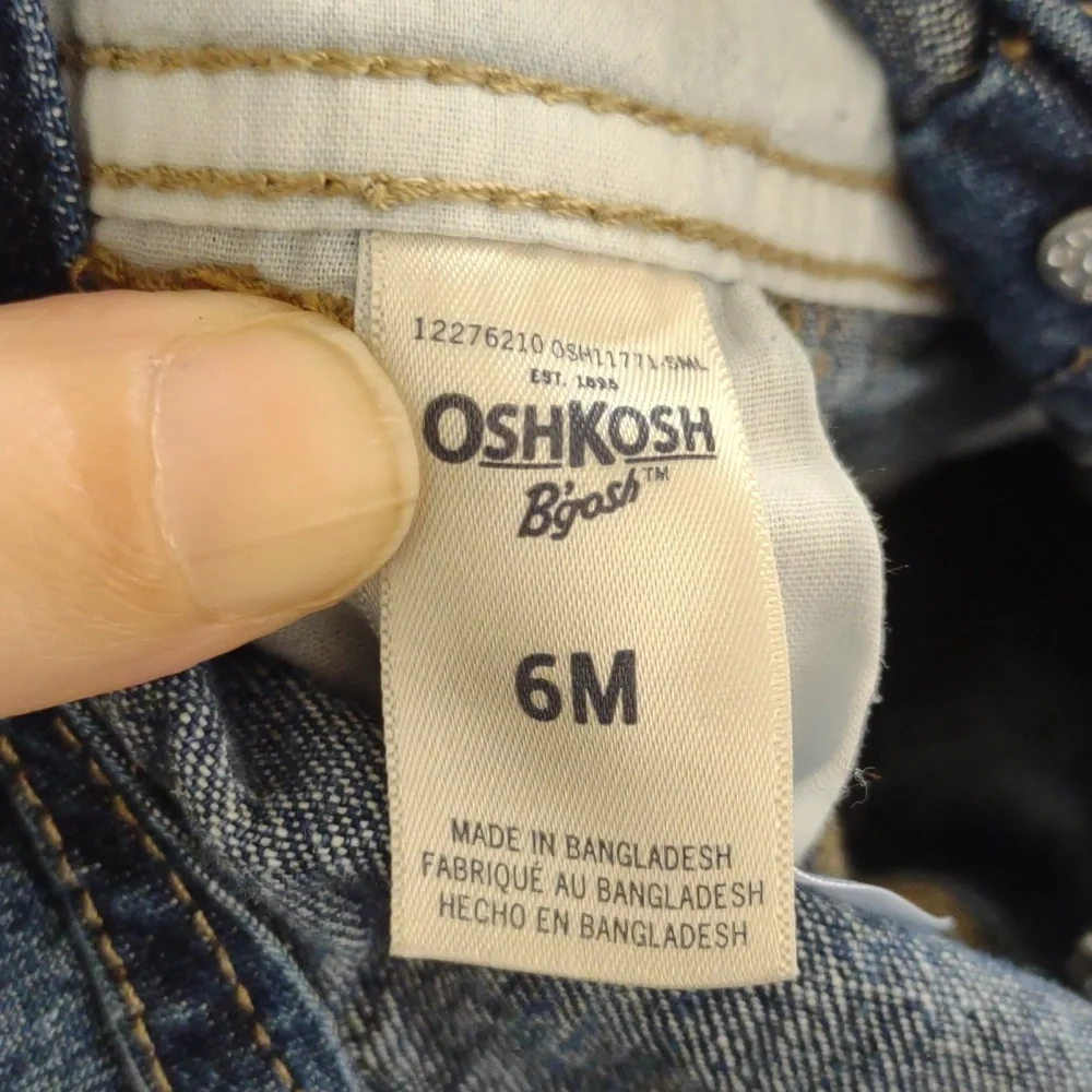 Vintage Oshkosh B'Gosh Denim‎ Overalls Vestbak Size 6 Months Casual